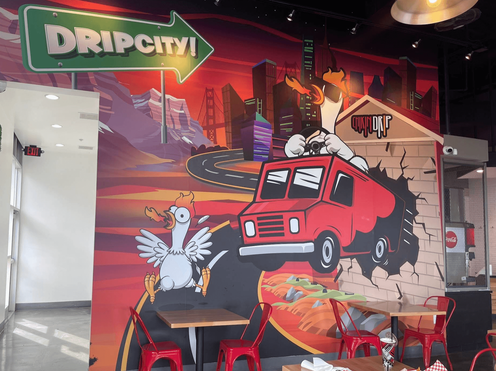Inside the ChikinDrip Newhall restaurant